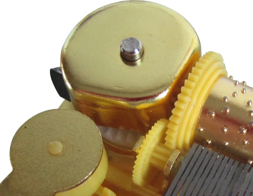 Золотая Музыкальная шкатулка 18 нот музыкальный механизм DIY музыкальная меховая