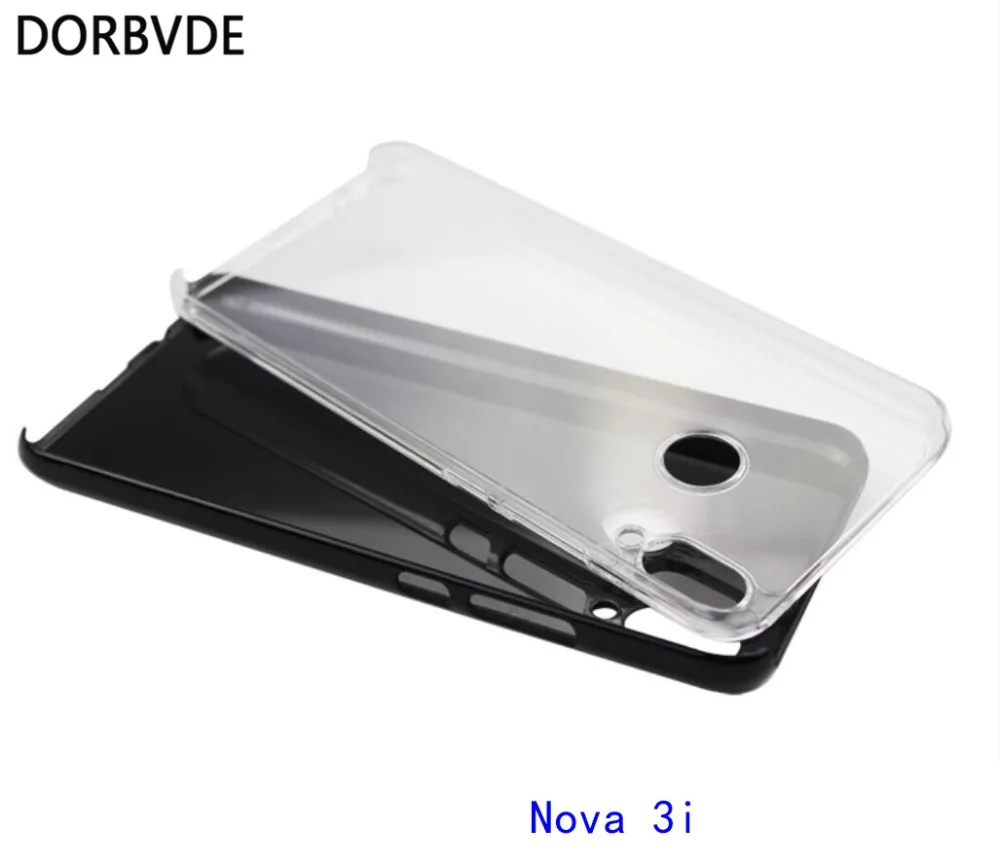 Пустой 2D сублимационный пластиковый чехол для huawei Nova 3i с алюминиевыми вставками 50 шт./партия