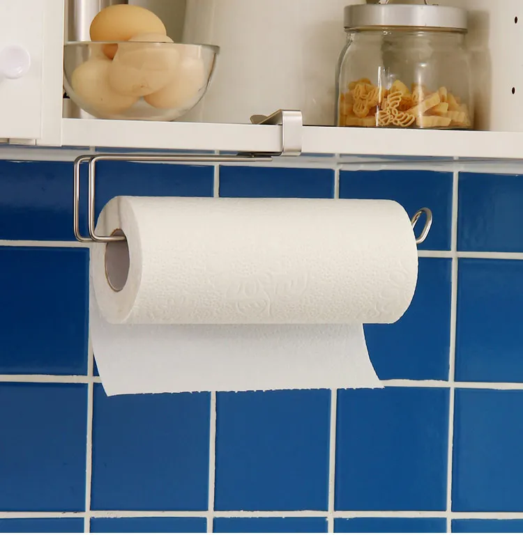 Кухонный держатель для бумаги вешалка рулон ткани вешалка для полотенец Ванная комната Туалет Раковина висячий Органайзер на дверь крюк для хранения, держатель стойки