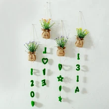 Postral Artificial Flowers Pot Hemp Bag Flowers In Fabrics for Decorative Flowers&Wreaths Decoration Hanging Artificial Flowers flowers