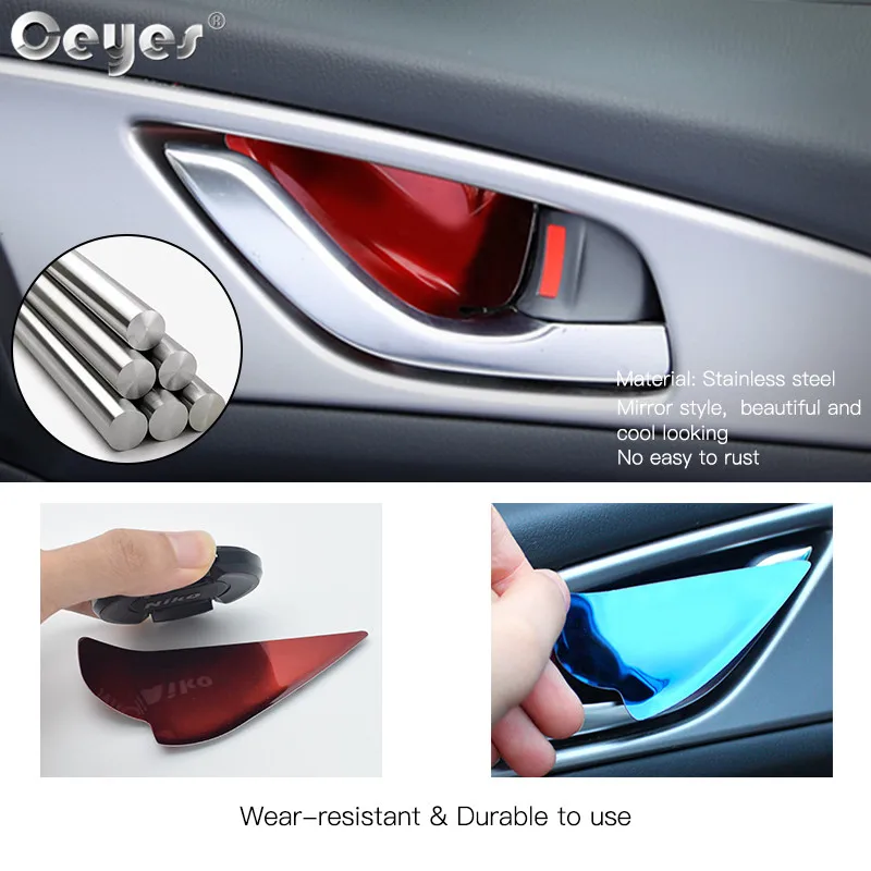 Ceyes, авто стиль, аксессуары для интерьера, дверная чаша, ручка, накладка, наклейки, чехол для Mazda Axela Atenza CX 3 CX 5