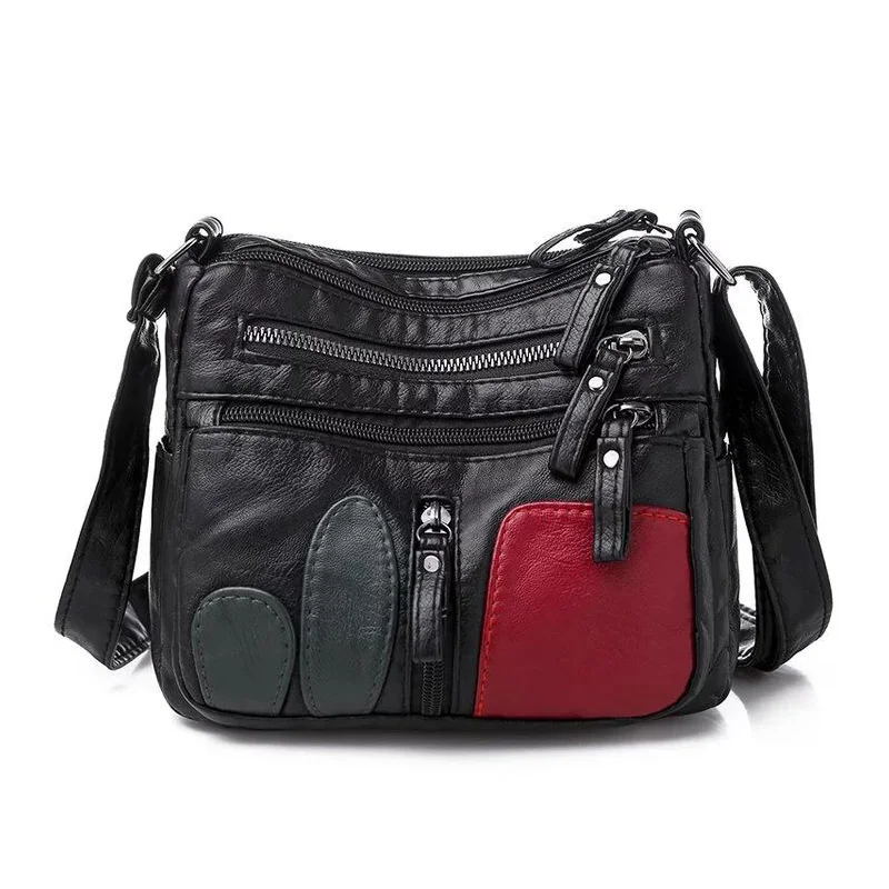 

2019 New Fashion Vintage Soft Pu Leather Handbag Women Messenger Bags Ladies Design Zipper Bag Female Casual Totes Shoulder Bag