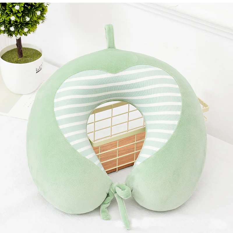 Green Rope buckle Автомобильная подушка для шеи для путешествий Memory Foam U образная дорожная подушка для шеи поддержка подголовник новая Ортопедическая подушка для шеи Спящая - Цвет: Green Rope buckle