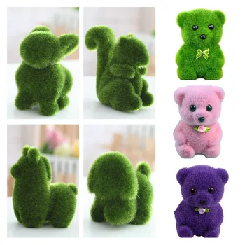 

Moss Plant Plush Artificial Animal Squirrel Garden Home Wedding Decor Micro Landscaping Decoration Craft DIY Accessories