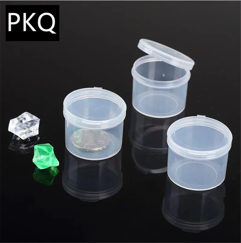 

Outer size 3.4 diameter*2.7cm circular Storage Organizer pp plastic Box Candy Toy Gift Box with Cover Tiny Storage Container box