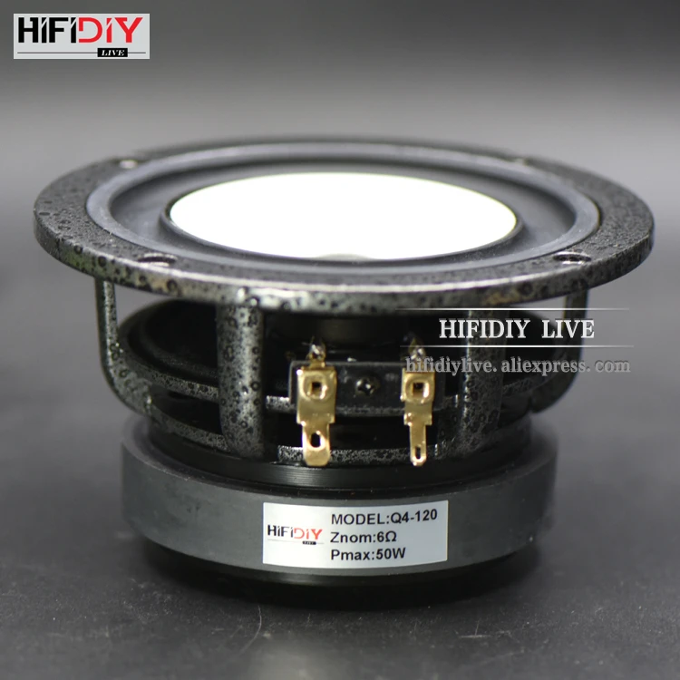 HIFIDIY LIVE Q4-120 hi-fi громкоговоритель с высоким басом 4,7 дюймов 4,5 ''120 мм полночастотный динамик 6OHM 50 Вт