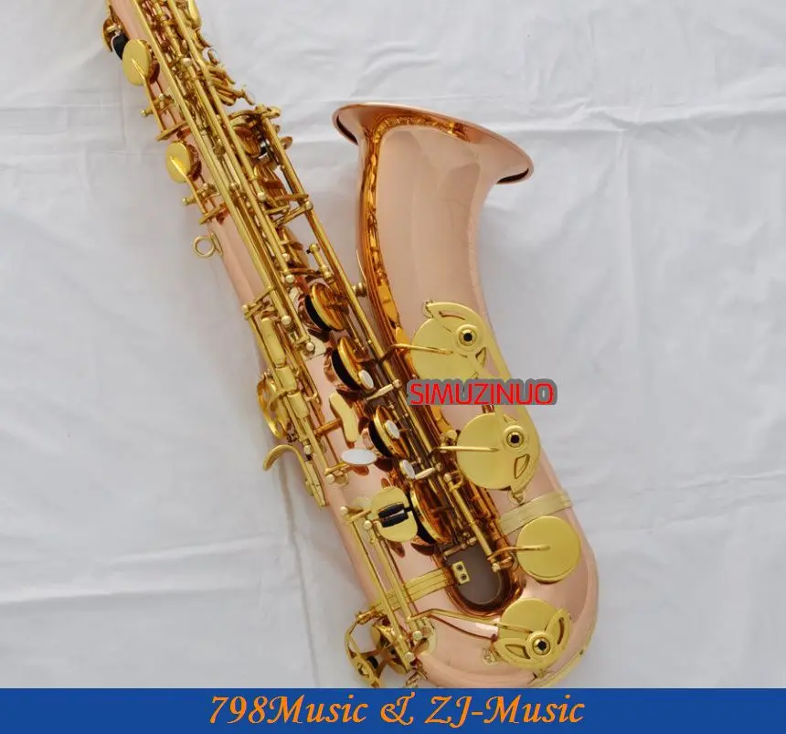 Professional New Rose Brass Tenor Sax Bb Saxophone High F Metal Mouth