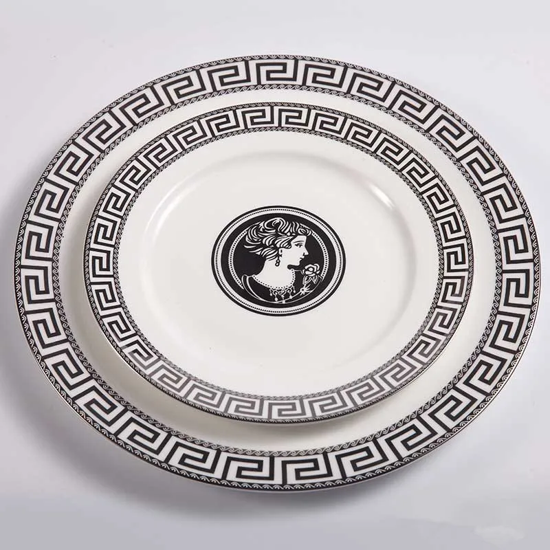Набор посуды из костяного фарфора тарелки для кофе блюдца набор сервисные наборы