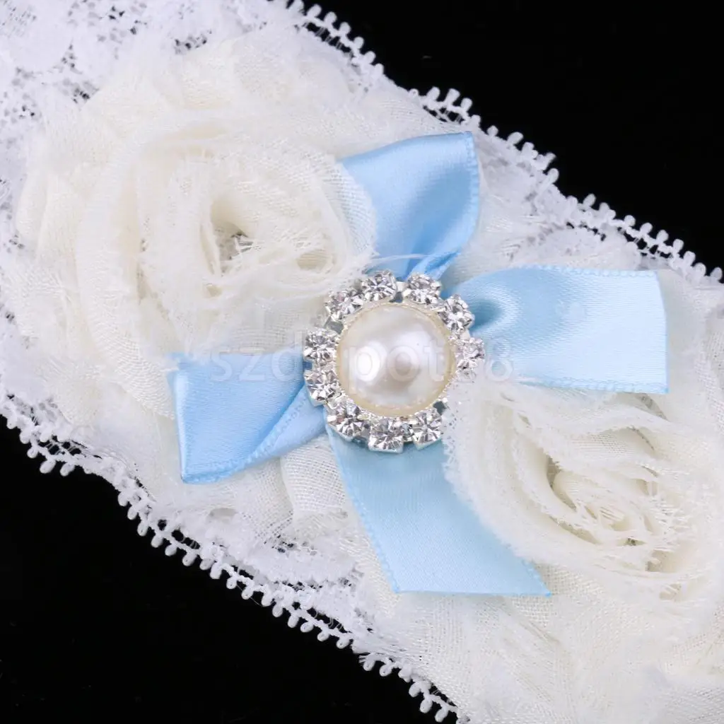Wedding Bridal Lace Garter Flower Bowknot Elastic Toss Garter Thigh Ring Keepsake
