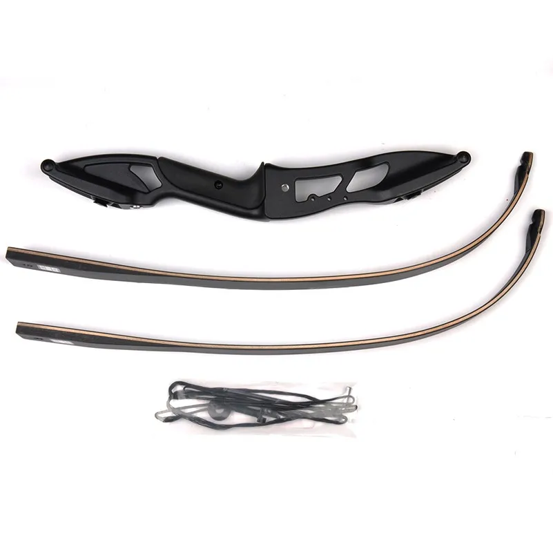 Arco com 17 Arco Recurvo Americano Caça Polegadas Metal Riser Tranditional Longo 3 Cor F179 30-50lbs 56 33 Arco e flecha