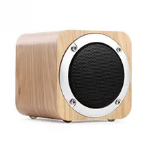 Shinco Square wooden bluetooth speakers portable wood audio card subwoofer gift desktop wireless mini speaker