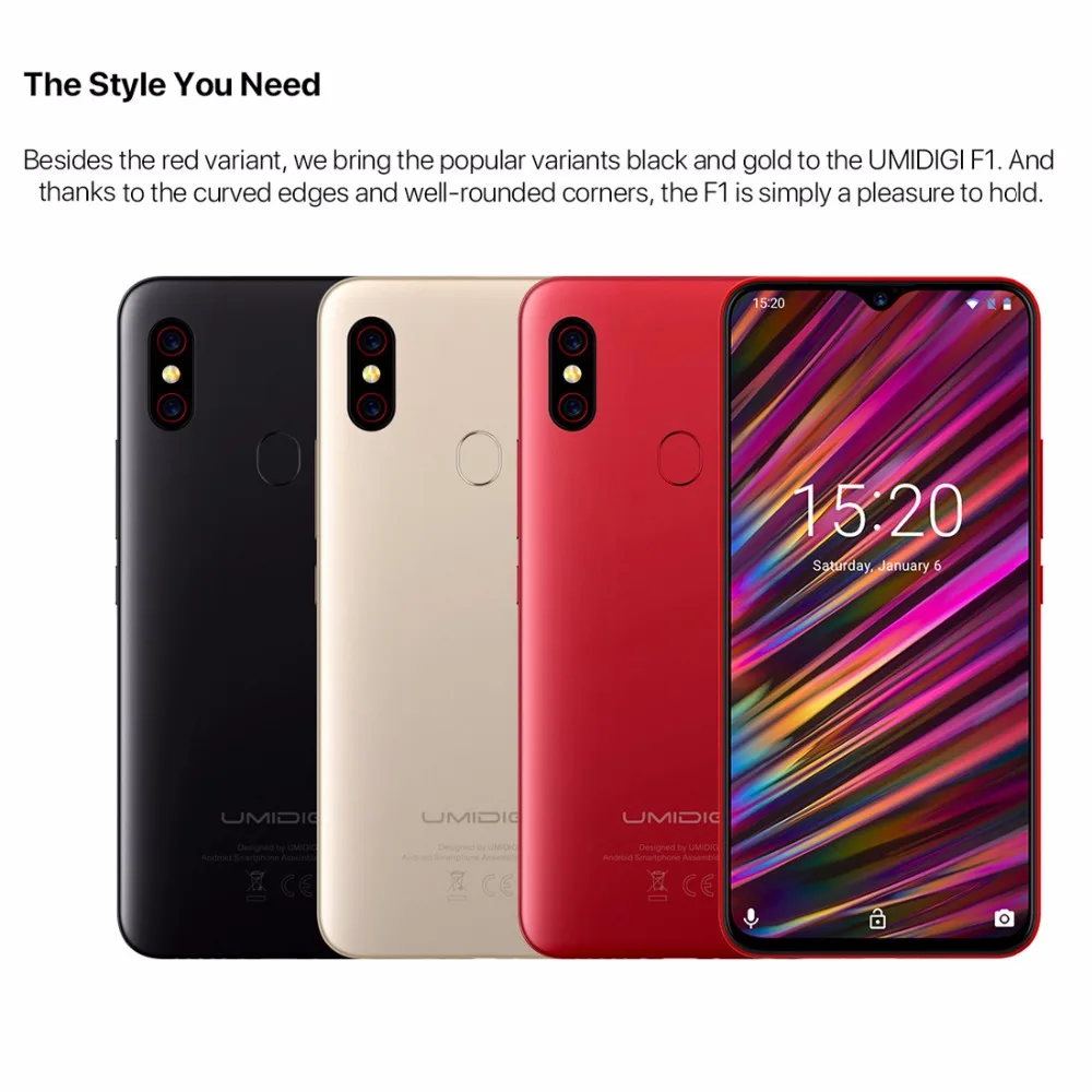 UMIDIGI F1 Android 9,0 128 Гб rom 4 Гб ram 6," FHD+ Helio P60 5150 мАч большая батарея 18 Вт Быстрая зарядка смартфон NFC 16 Мп+ 8 МП телефон