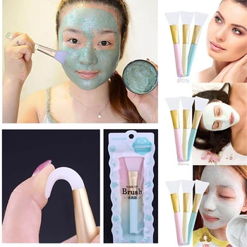 

Silicone Facial Mask Makeup Brushes Face Skin Care Mixing Mud Brush Beauty Applicator Make up Soft Silica Gel Makeup Brush Tool