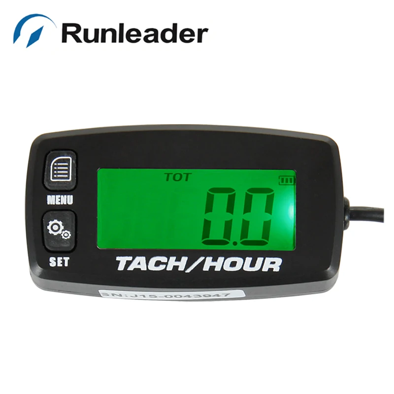 Digital Resettable Inductive Hour Meter Tachometer For Motorcycle