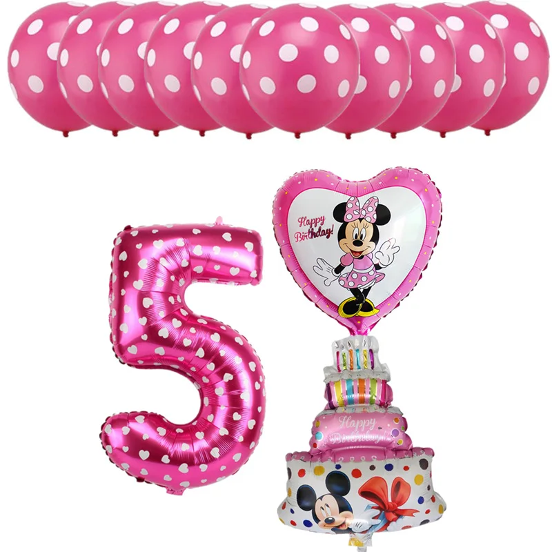 

13pcs Kids 1 2 3 4 5 6 Years Old Birthday Foil Balloons Set Birthday Cake Number Helium Balloons Baby Shower Decoration Supplies