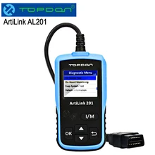 

TOPDON Diagnostic Tool Read/Erase DTCs Read MIL Readiness Status monitoring Read VIN with OBD 2 ArtiLink Al201 Code reader