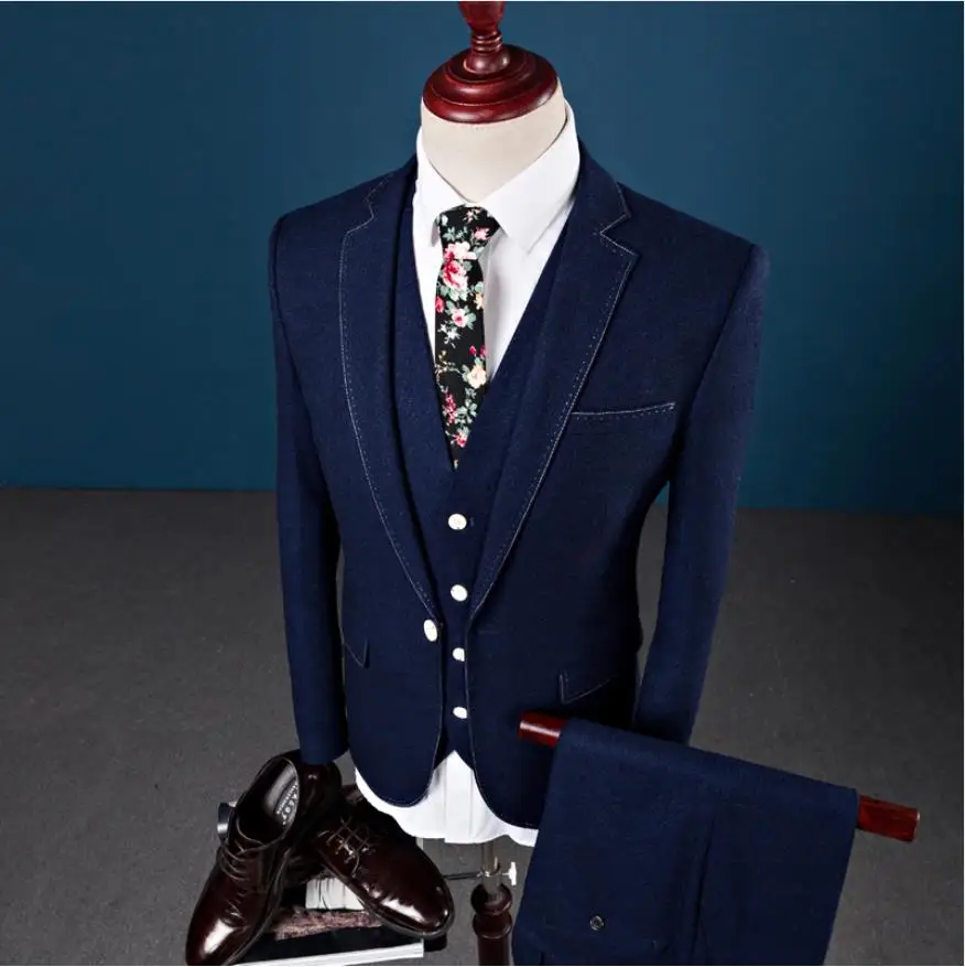 2019 тощий для мужчин повседневное бизнес костюмы формальный заказ Блейзер костюм Свадебная вечеринка ужин Traje Hombre (куртк
