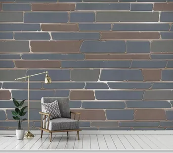 

Papel de parede Abstract geometric lines brick pattern retro 3d wallpaper ,living room tv wall bedroom wall papers home deocr