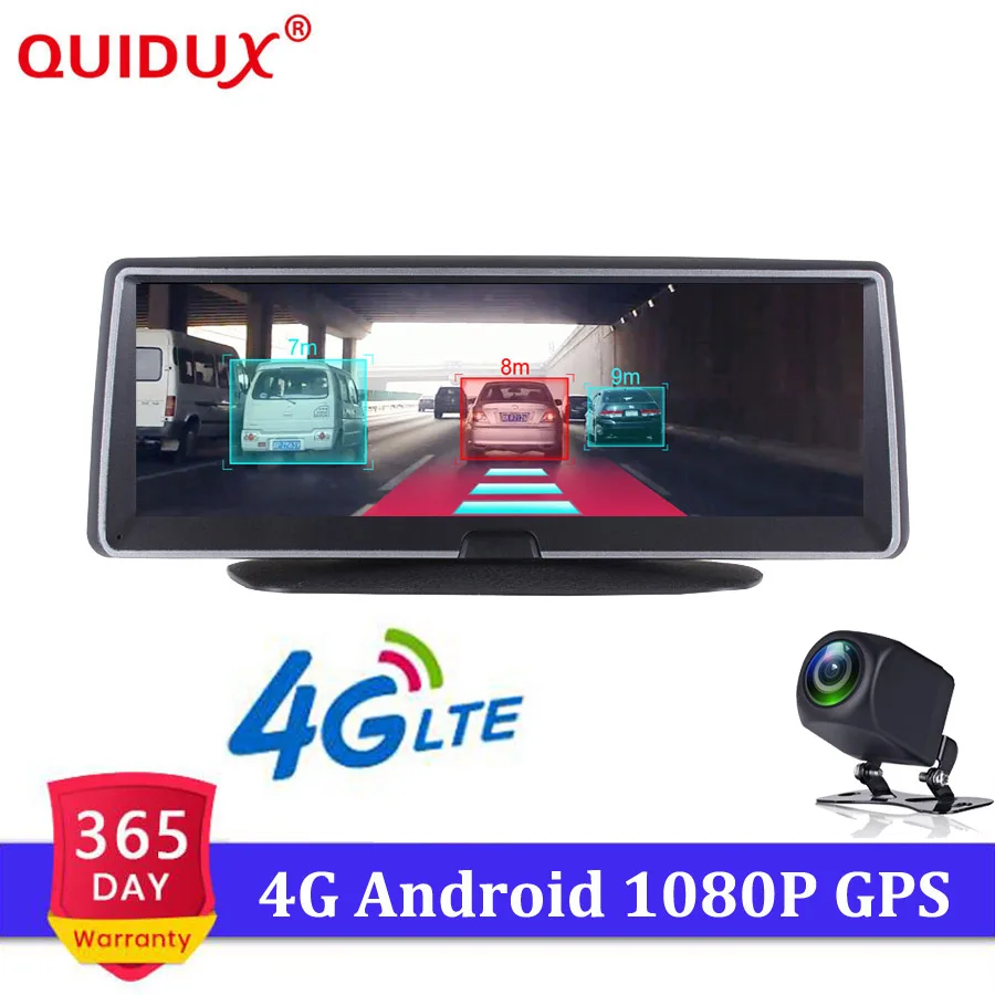 

QUIDUX 4G Car DVRs ADAS Android Dash Cam Camera With GPS Navigation Full HD 1080P Dual Lens Video Recorder Registrar Dashcam