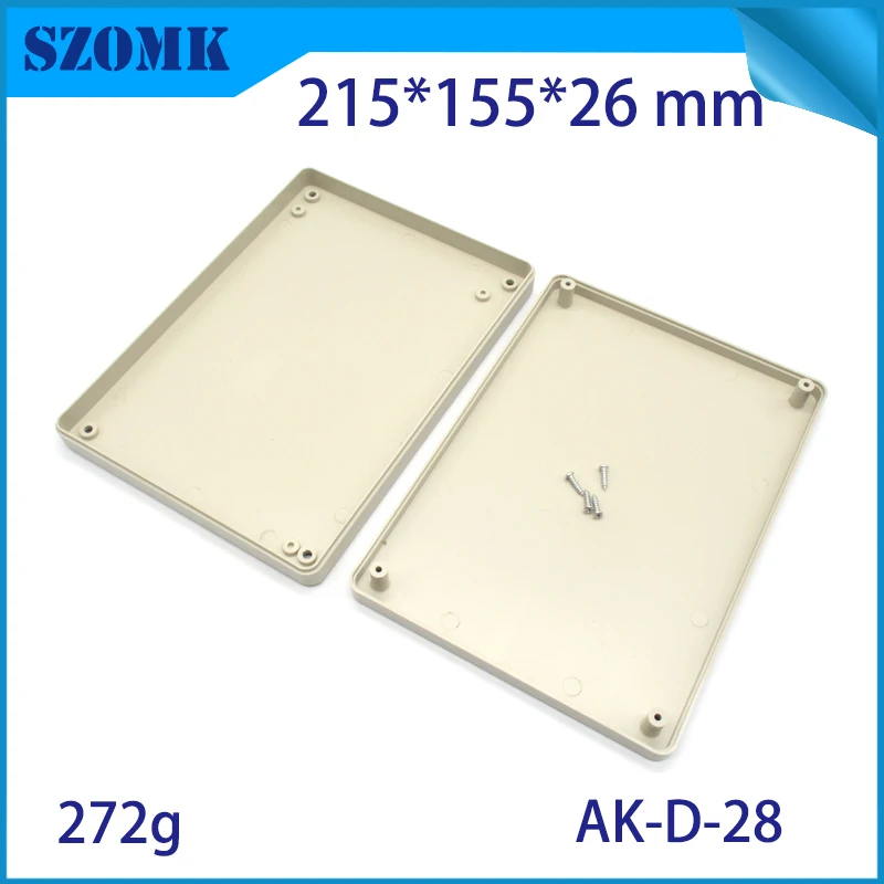 1 шт 215*155*26 мм szomk настраиваемая пластиковая коробка для электроники корпус