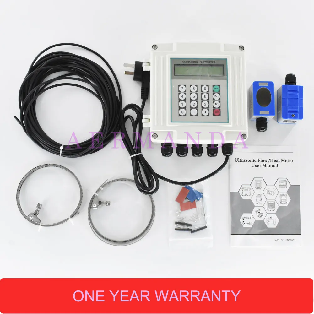 

Ultrasonic Flowmeter Wall-mounted Digital Flow Meter TUF-2000SW TM-1 Transducer DN50-700mm