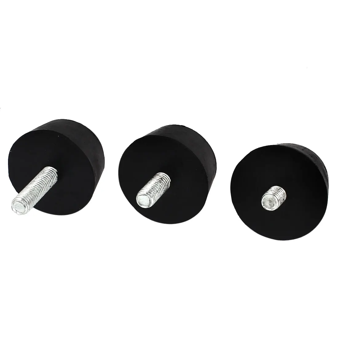 

3 Pcs Black Rubber Furniture Table Chair Leg Foot Pad Floor Protector M8x10+18+30Mm