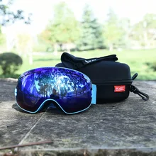 With Box Ski Goggles Double layer Anti fog UV big spheri ski Eyewear Men Women Ski Goggles Snowboard mask Protection Glasses