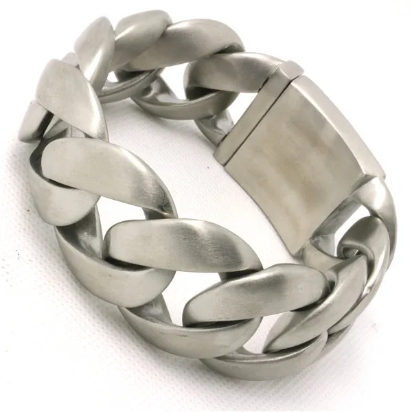 

BC0058 274g Huge Heavy 31MM Dull Polish Cool Man Bracelet 316L Stainless Steel Fashion Biker Style Valentine's Day Gift