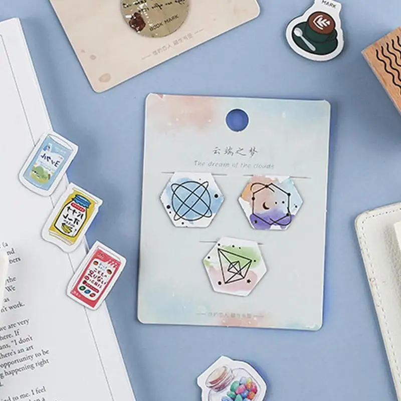 3pcs New Style Creative Cartoon Suction Bookmark Letter Of Lovers Cool Cute Kawaii Stationery Bookstore Special Bookmark
