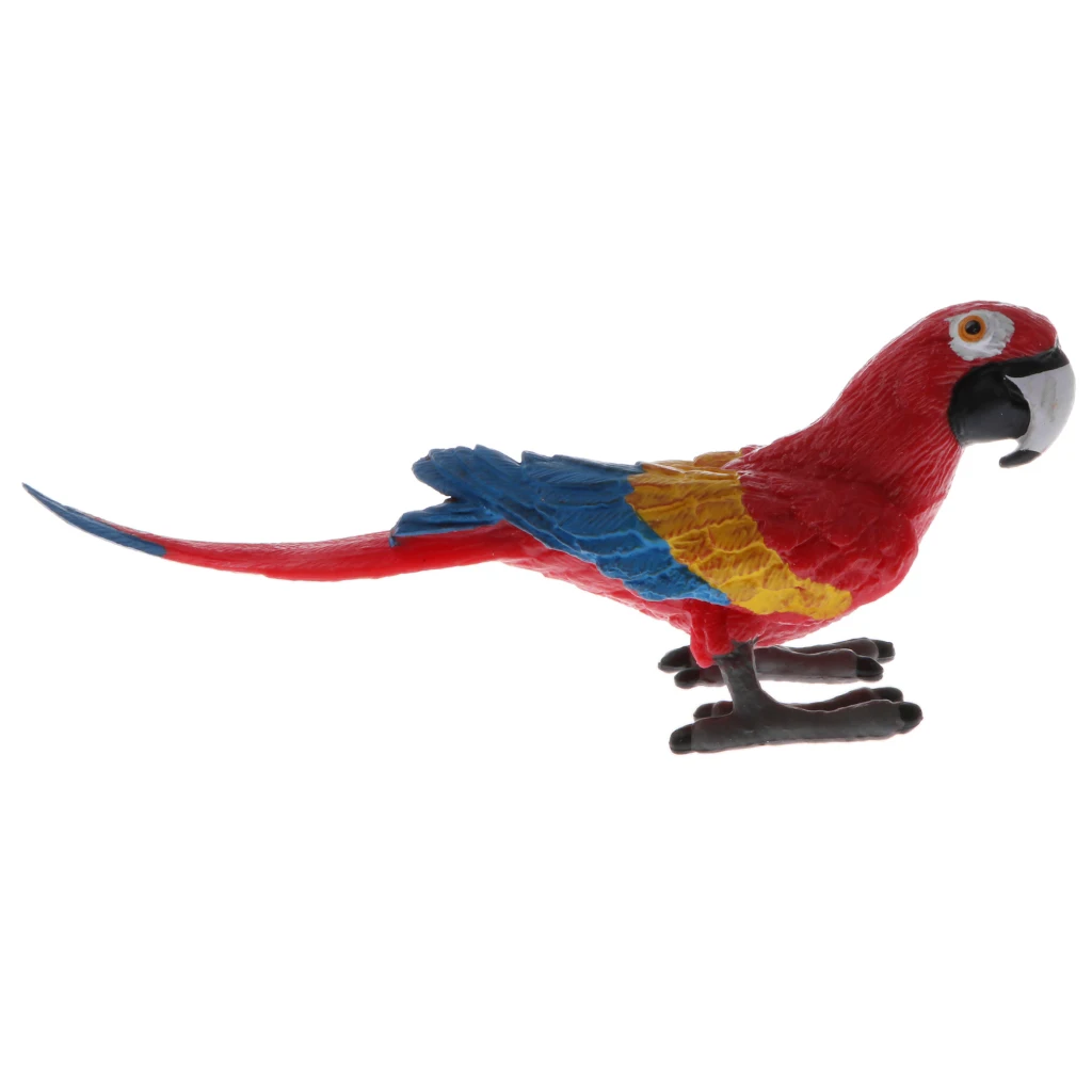 Plastic Realistic Wildlife Jungle Forest Animals Parrot Action Figure Toys Playset, Eduactional Toys For Kids Collectibles