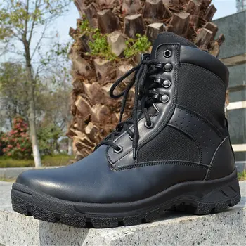 

Men Boots Big Size Winter Leather wear-resisting Tactical For Mountain Outdoor Mens Boots #MXZ8218116
