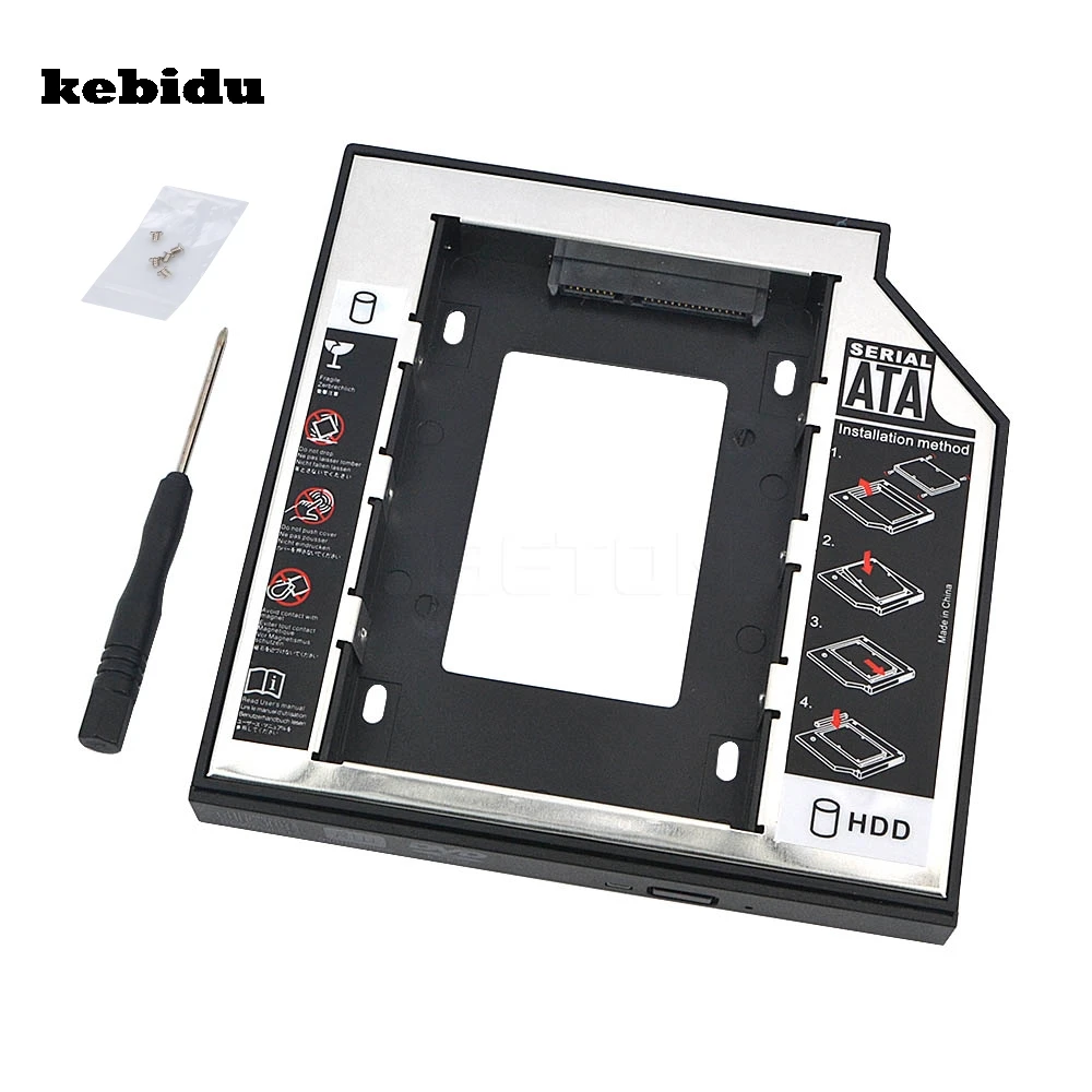 Kebidu для SATA 2 HDD Caddy 9 5 мм чехол Корпус жесткого диска отсек ноутбука ODD Optibay DVD ROM|hdd caddy