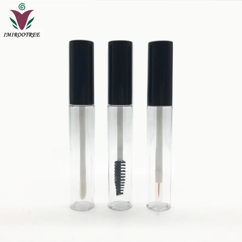 

102pcs 10ml Empty Plastic Clear Lip Gloss Tube/Eyeline Container with Black Screw Caps for DIY Cosmetic Packaging