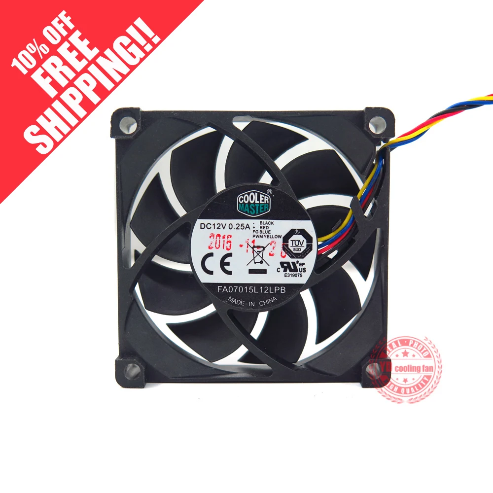 Кулер Мастер FA07015L12LPB 12V 0.25A 7015 7 см 4 linesPWM Вентилятор охлаждения|cooling fan|cooler master7cm fan |