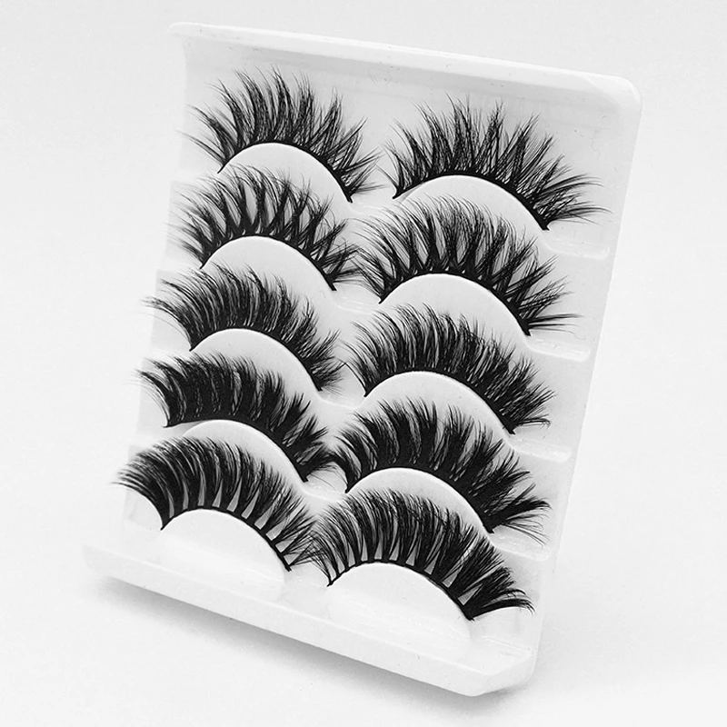 3D Mink Lashes False Eyelashes Natural Makeup Eyelash Extension Long Cross Soft Fake Eye Lashes Handmade Mix Nagarak Russian Hot (7)