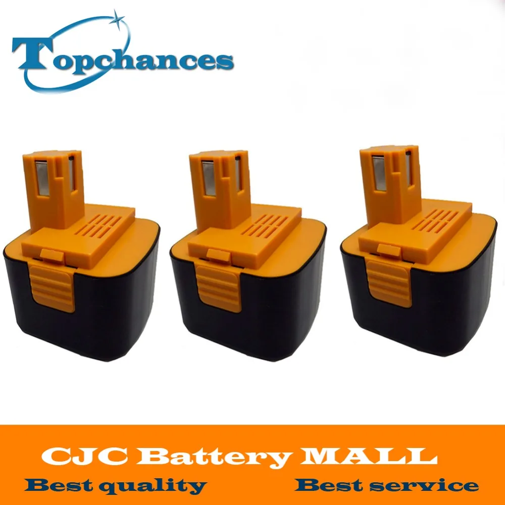 

3PCS New 12V 3.0Ah Ni-Mh Replacement Power Tool Battery Pack for Panasonic Cordless Drill EY9001 EY9101 EY9108 EY9201B EY9200