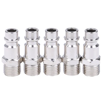 

Hot Sale 5pcs 33*11mm 1/4" Copper Iron Euro Air Line Hose Fitting Quick Release Air Compressor Connector Wholesale