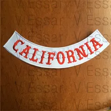 Califoria Custom Bottom Rocker вышивка нашивки для куртки 30X7 см