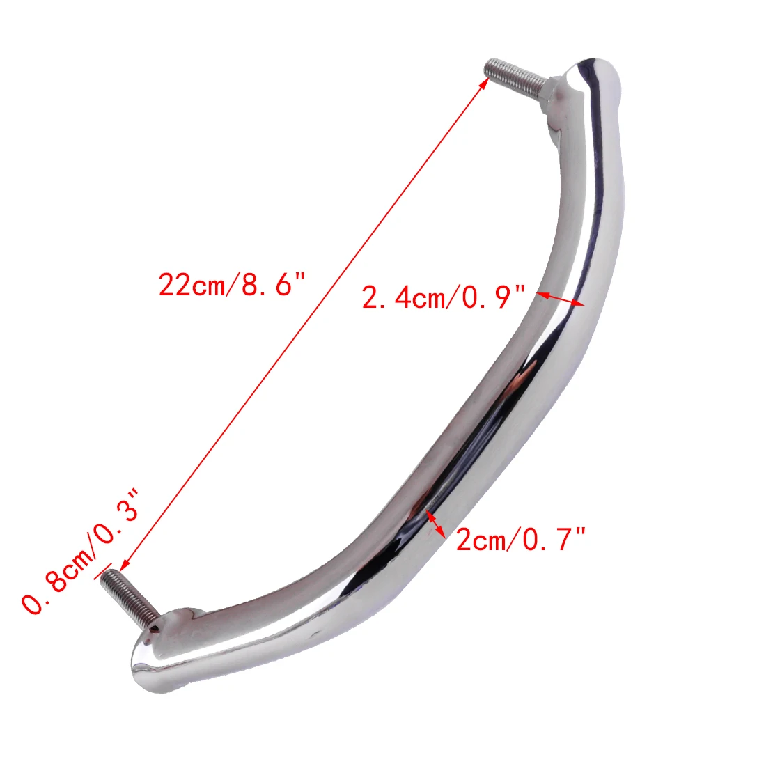 DWCX Новая серебряная нержавеющая сталь полированная рукоятка для лодки поручень морской захват оборудование Замена подходит для лодки яхты RV и ванны