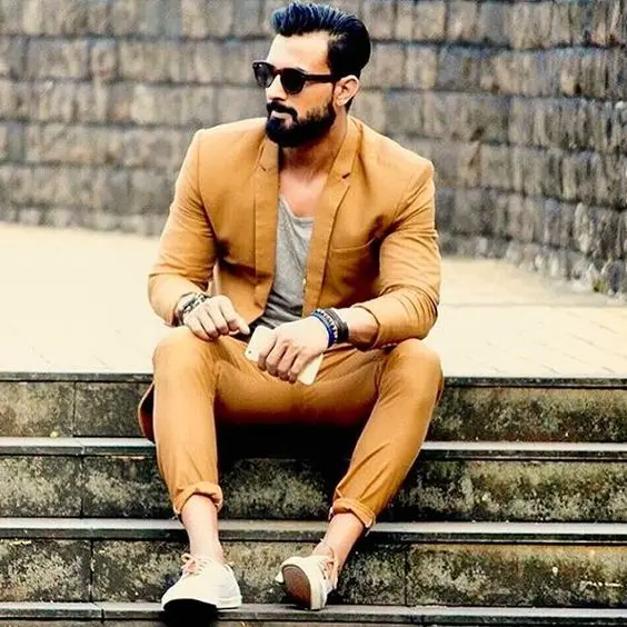 pant image price coat Designs Tan Pant Yellow 2017 Coat Skinny Men Latest Suit