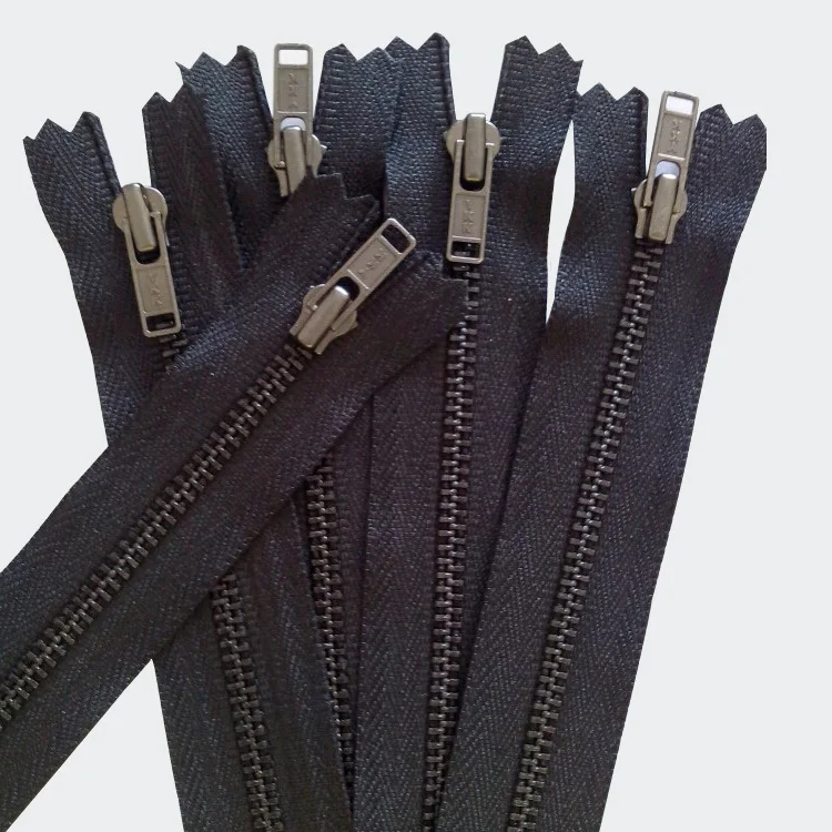 

Aluminum copper brass Separating Metal Zipper length 14cm , 3#, Black pack of 3
