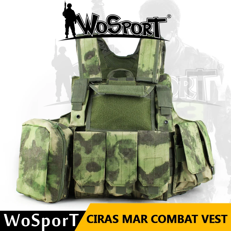 

WOSPORT Ciras Mar Militaria Army Combat Molle Vest Outdoor Tactical Hunting Airsoft CS Camouflage Vest Training Combat Uniform