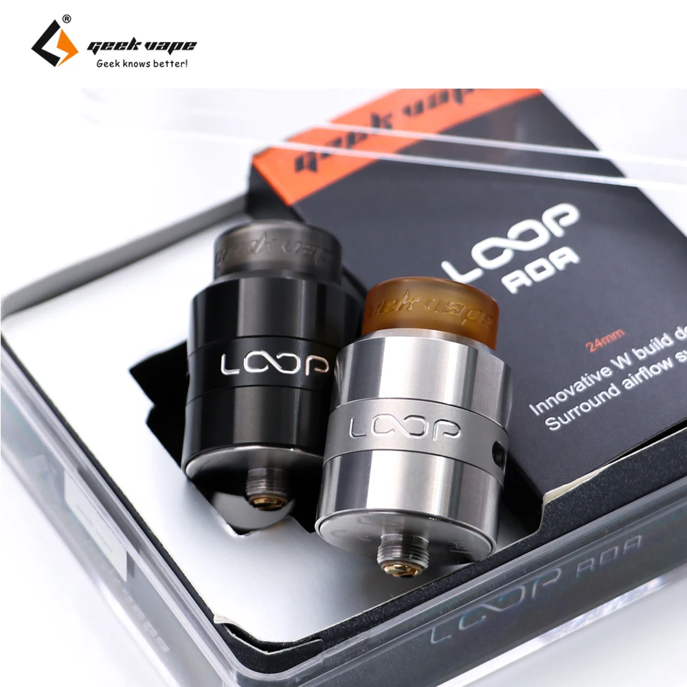 Оригинальный атомайзер Geekvape Loop RDA 24 мм с уникальным W образным блоком 510/810
