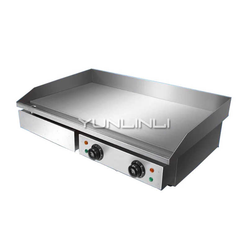 4.4KW Stainless Steel Electric Griddle Countertop Commercial Hot Plate BBQ Grill 220~240V grlha de churrascos bbq brazil electry