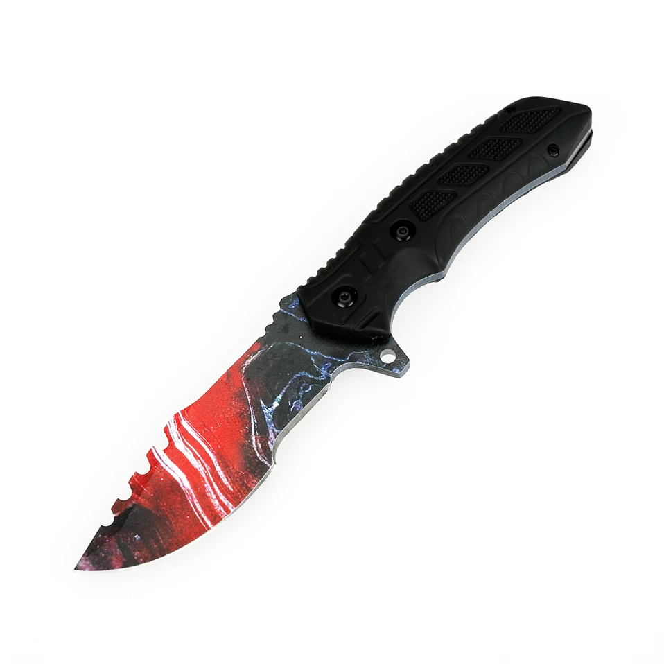 Swayboo тактический нож с 3D-принтом черная ручка из АБС прямой нож Пилообразное лезвие фиксированный нож для выживания Походный нож открытый инструмент
