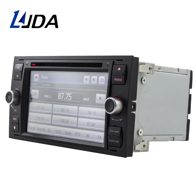 Clearance LJDA 2 Din Car Radio For Ford Mondeo Focus Focus 2 Transit C-MAX S-MAX Fiesta GPS Navigation Multimedia DVD CD Player Stereo RDS 3