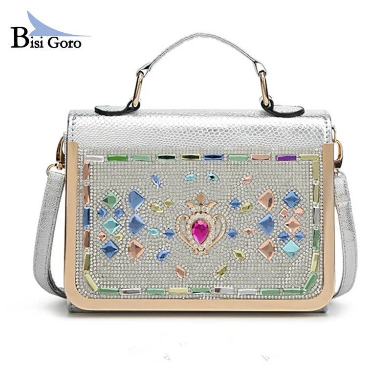  Fashion Diamonds Women Bag rhinestone Crystal Ladies Evening Bag Bride Tote Bag 2017 Women Wedding Handbag Brand Designer 