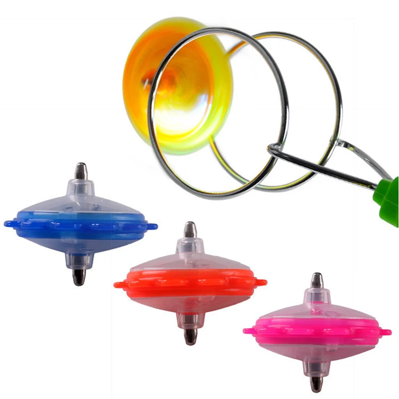 Гироскоп мигающий спиннинг Магнитный гироскоп колесо трек игрушка красочный лазер Led Гироскопический блеск пластик подарок для детей