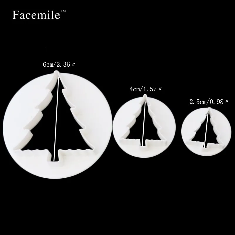 Подарок 3 шт. Рождественский резак для дерева Украшение Тортов мастикой инструмент для тиснения художество из сахара набор помадка торт инструменты/Формочки 03060