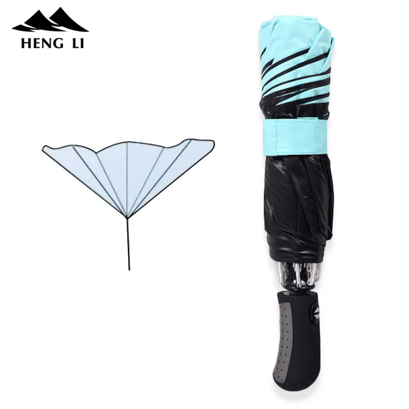 

Automatic Reverse Umbrella Rain Women Black Coating Fashion Color Inverted Chuva Umbrella For Man 3 Folding Sunny Automatic